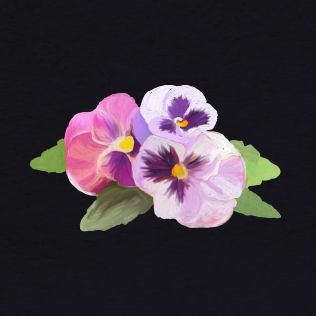 three flowers of pansy by Veralex